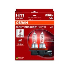 OSRAM Night Breaker Silver +100% Light H11 Headlight Bulbs (Twin) [64211NBS-2HB]