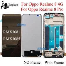 For Realme 8 4G RMX3085 / 8 Pro RMX3081 LCD Display Screen Digitizer Assembly