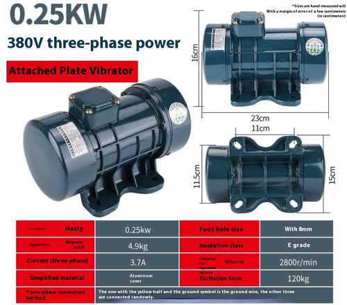 Motor Vibrador Eléctrico Hormigón Cemento Vibración Asíncrona Motor Industrial - Imagen 14 de 21