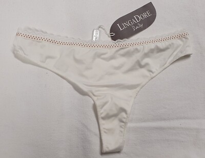 Pure erotic: Lingadore thong Daily 1109, size 34 - XS, ivory, new + tags
