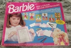 Vintage Rare Barbie Rub & Colour Set Chieftain 50299 Stencil Plates Mattel Craft
