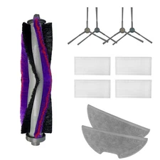 Replacement Side Main Brush Filter Wipe Mop for Eureka E10S Robot Vacuum Cleaner