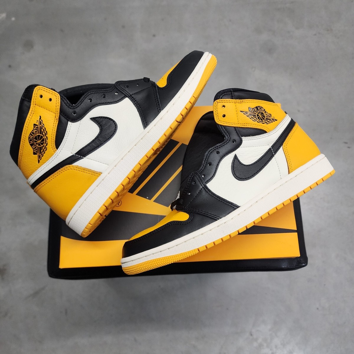 シューズ(男性用) NIKE AJ1 RETRO HIGH OG Taxi Yellow Toe Size 6.5 - Jordan 1 Retro OG High Yellow Toe for sale online | eBay