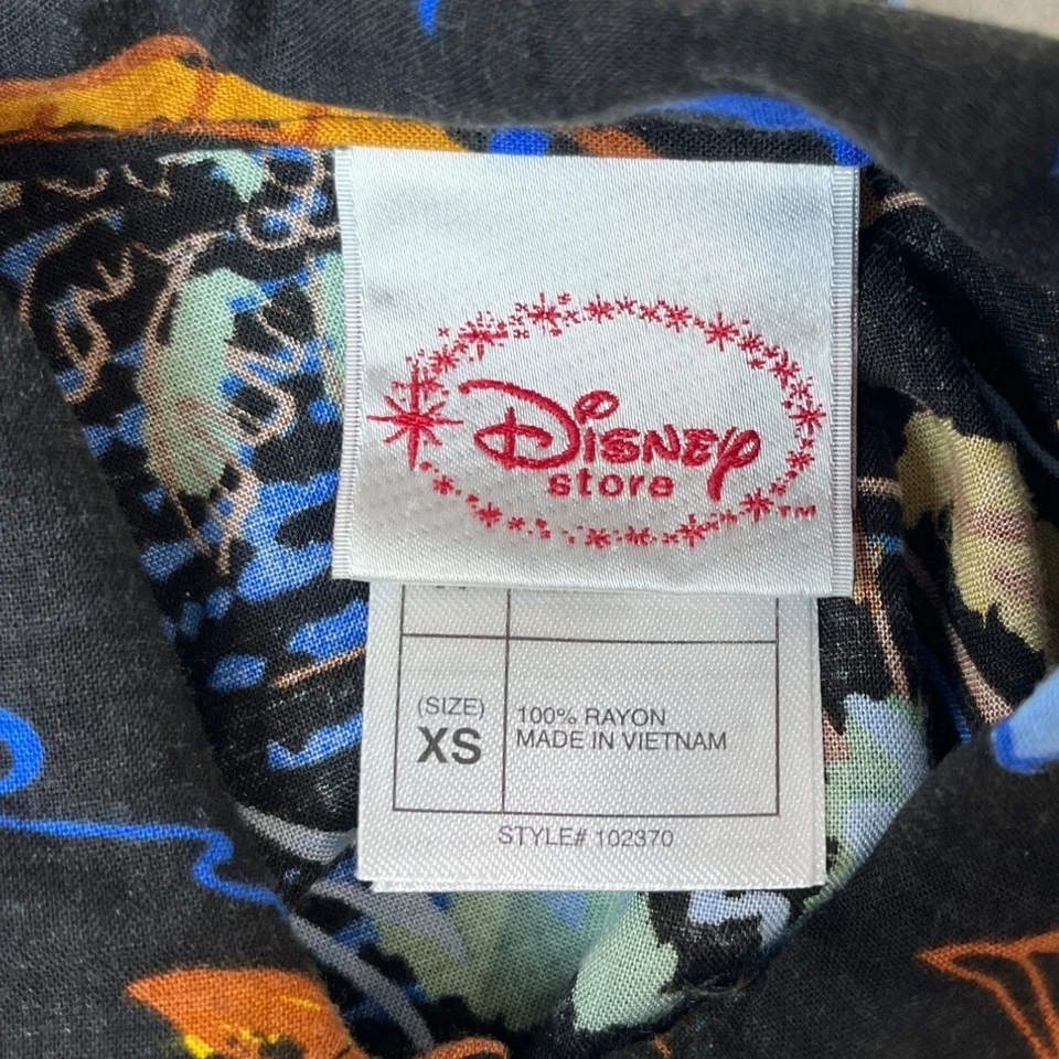 Гавайская рубашка с коротким рукавом на пуговицах Disney Store черная для мальчиков размер XS - Изображение 3 из 3