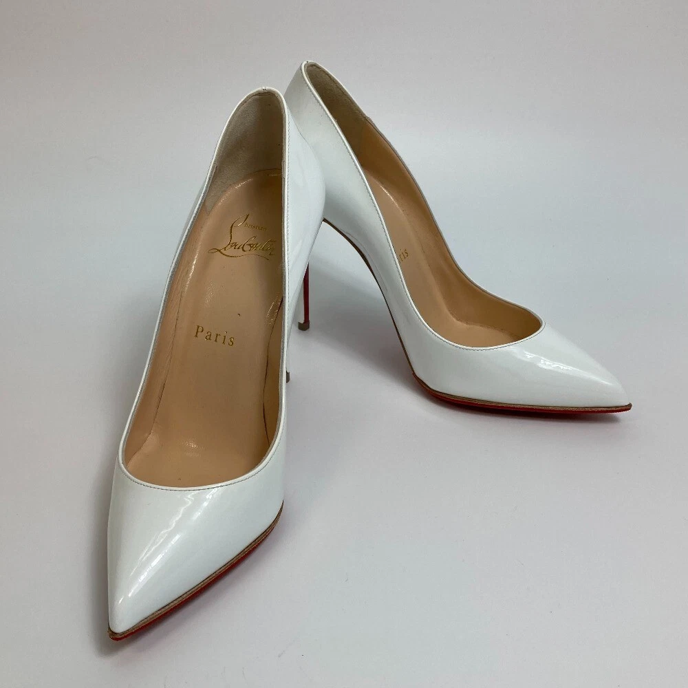 UNUSED! CHRISTIAN LOUBOUTIN Heels pumps White/Red Patent Leather