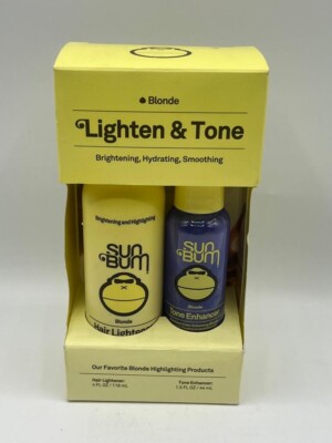 Sun Bum Lighten & Tone Kit Blonde Hair Lightener & Tone Enhancer - New