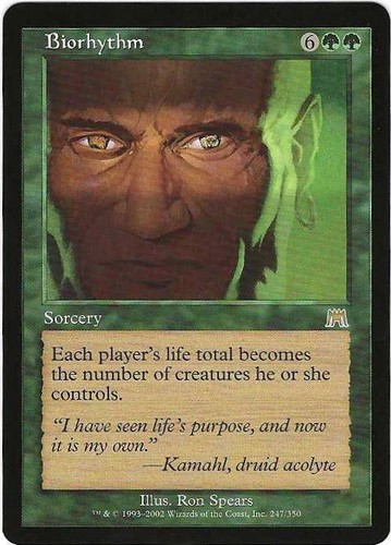 Magic: The Gathering - Carta Biorhythm (Bioritmo) - Set Onslaught - Rara