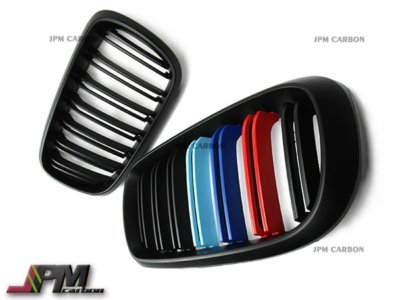 X6M Style Matte Black M Tri Three Color Front Grille For BMW F16 X6 2015-2016