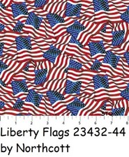 Liberty Patriotic Packed USA Flag cotton quilt fabric by Northcott 23432-44