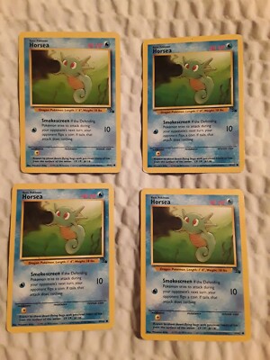 4Xs 1995 Rare Horsea Pokemon card 49/62 #116 | eBay
