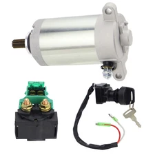 Starter&Relay For Kawasaki Bayou 220 KLF220 1996-2002 ATV with Switch