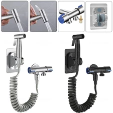 Toilet Shattaf Adapter Hose Bidet Spray Stainless Steel Handheld Shower Head US