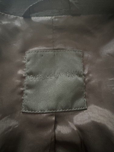Disfraz Chaqueta Nacional Vintage Ajustada Lino Lycra Negro Corsé Corte Talla 42 - Imagen 15 de 16
