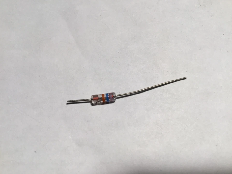 3X 76k ohm 20% Glass vacuum sealed wire wound resistors vintage new nos 76-k - Image 3 of 3