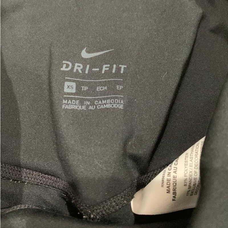 nike training one tight leggings with graphic logo in black