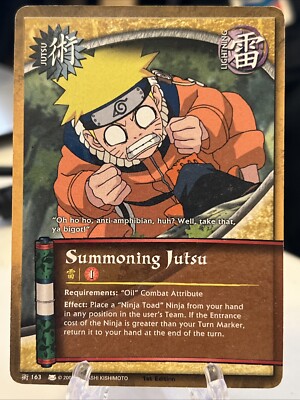 Naruto CCG 1X Summoning Jutsu 163 1st Edition Lightning Jutsu | eBay