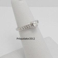 1/2CT Diamond Solitaire Engagement Wedding Bridal Ring 14K White Gold Band