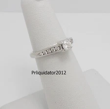 1/2CT Diamond Solitaire Engagement Wedding Bridal Ring 14K White Gold Band