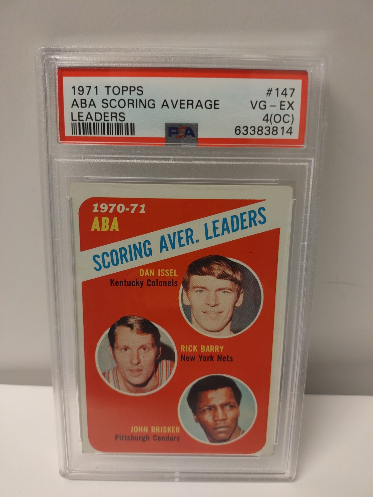 ABA Scoring Average Leaders #147 Basketball Cards 1971 Topps trading card — raw and PSA graded price guide