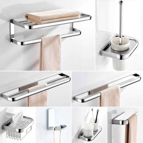 disinfectant Wither Inflates Polished Chrome Finish Bathroom Hardware Bathroom Accessory Set Towel Bar |  eBay