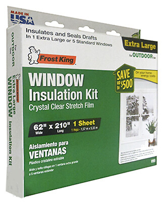 Frost King V95H V95 Window Insulation Kit, 62 in W, 210 in L, Plastic Clear