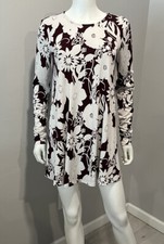 Show Me Your Mumu Textured Mini Dress Long Sleeve Floral Print Size Large