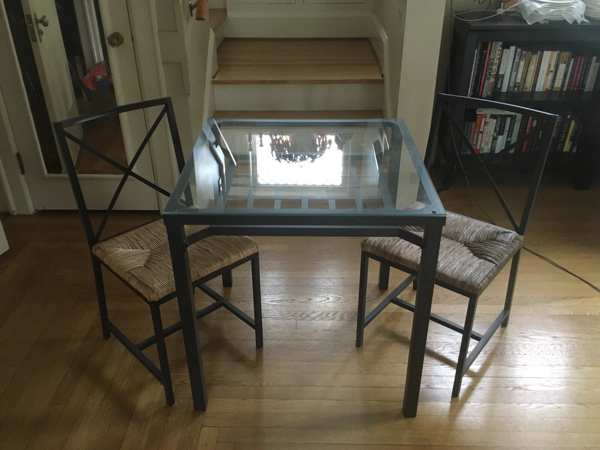 Square glass dining online table for 2