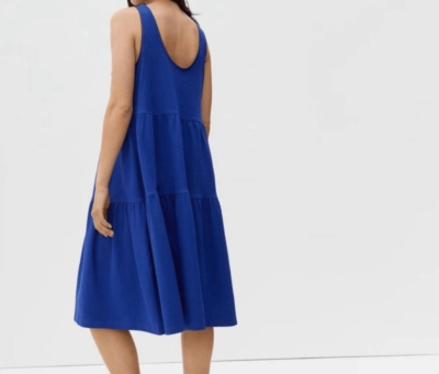 NWT Everlane The Weekend Tiered Dress Blue Sleeveless Cotton Size S | eBay NWT Everlane The Weekend Tiered Dress Blue Sleeveless Cotton Size S | eBay