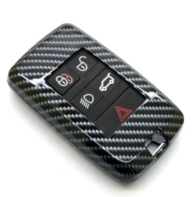 Kohlefaser Optik Schutzhülle Schlüssel Cover Case für Range Rover Evoque Discovery 