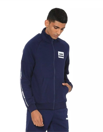 PUMA Rebel Wire Track Jacket Size Medium Blue - Picture 1 of 5