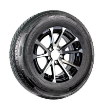 eCustomrim Radial Trailer Tire ST205/75R14 Load D 14" 5 Lug Avalanche Black A...