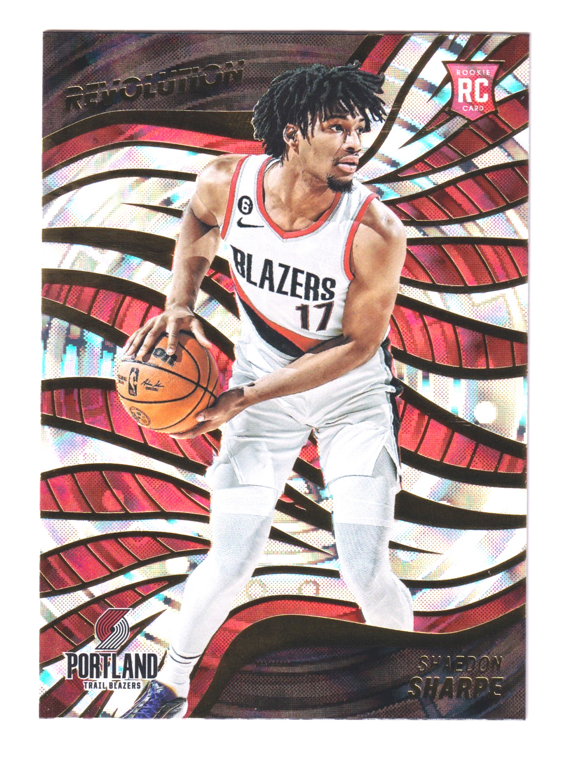 2022-23 Panini Revolution FRACTAL #127 SHAEDON SHARPE RC Rookie Trail Blazers
