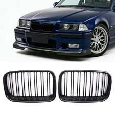 für BMW 3er E36 90-96 ALLE Nieren Grill Kühlergrill GLANZ SCHWARZ Doppelsteg