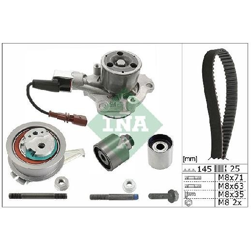 Wasserpumpe + Zahnriemensatz FüR Skoda Kodiaq NS6 NS7 2.0 16 Bis 26 INA Teil Neu-image