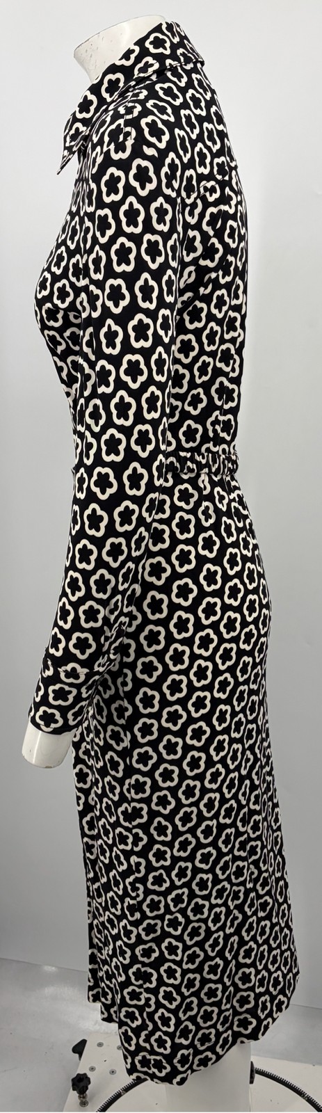 Tory Burch ALTRD Flower Printed Jersey Polo Belted Midi Dress sz 6 thumbnail 3