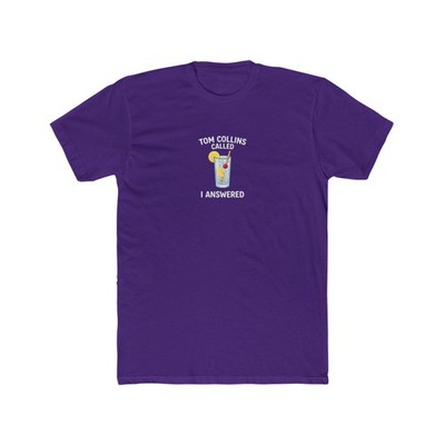 Tom Collins cocktail illustration Tee | I Answered text