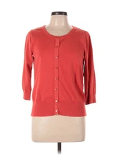 AB Studio Women Red Cardigan L