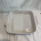 Le Creuset Stoneware Casserole 9x9 Square Brownie Pan White 18-11 PREOWNED