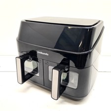 9L Air Dual Fryer 2600w 2 Basket Digital Timer Cookworks KDF-5577DTW Used Boxed
