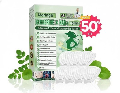 50% OFF Moringa Berberine x NAD+ 10-in-1 Advanced Nano Microneedle