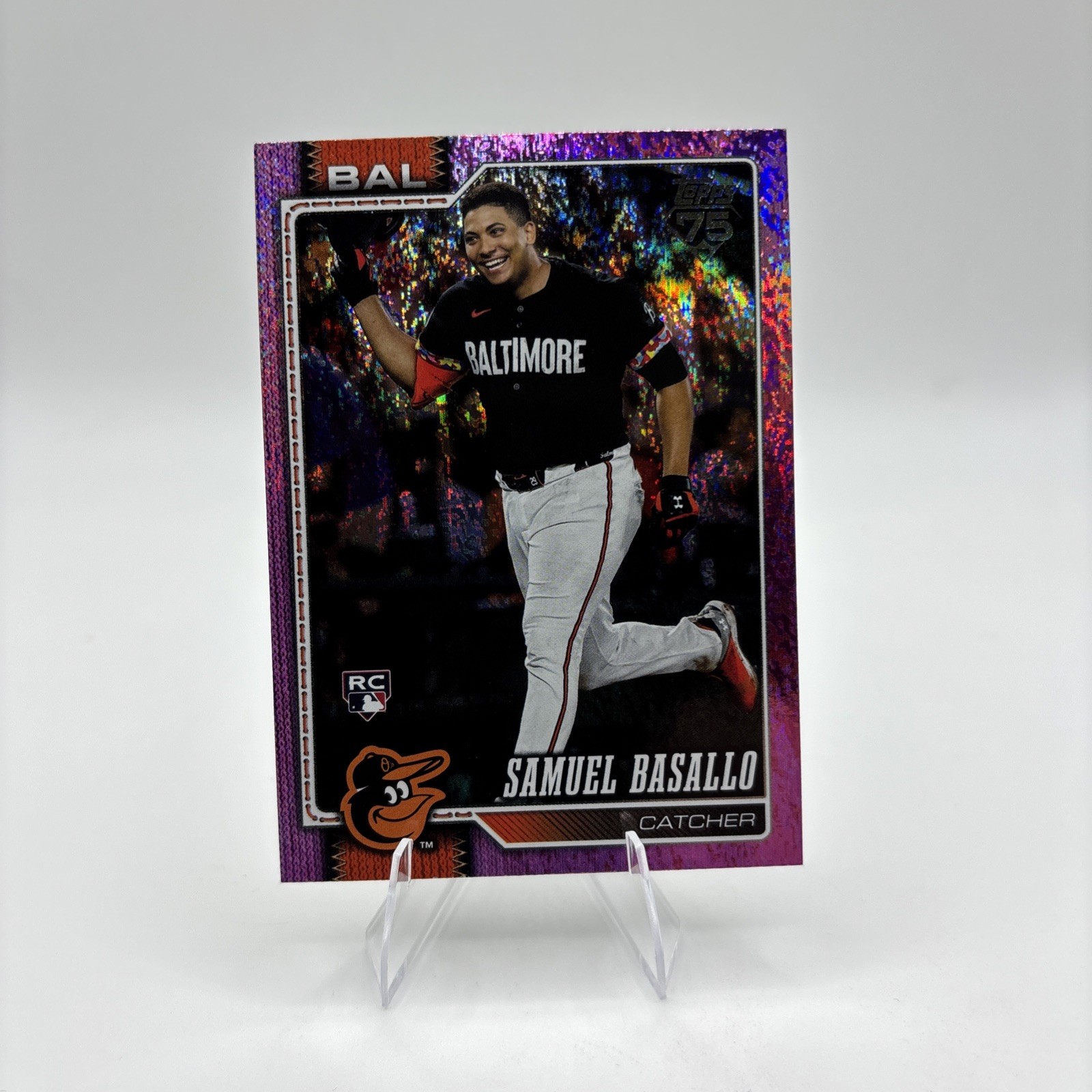 2026 Topps Series 1 - Samuel Basallo #104 Pink Holo Foil (RC)