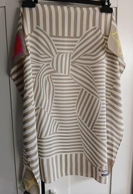 Boutique Moschino Seidentuch Schleife Herz Print 63x66cm Vintage Selten