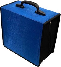 CD/DVD Case Holder Organizer Wallet Sleeves Booklet Binder,Storage 400 Blue