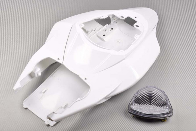 Coque arrière Suzuki GSXR 1000 2007 2008 et feu stop LED transparent