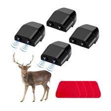 Dickno 4 PCS Deer Whistles for Car, Automotive Warning 4 PCS, Black