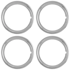 SET OF 4 13" CHROME WHEEL TRIM RINGS BEAUTY RIM RING GLAMOUR BANDS STEEL RIMS
