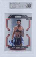 Joaquin Wilde WWE Signed 2022 Panini Prizm #141 Beckett Fanatics Witnessed Card