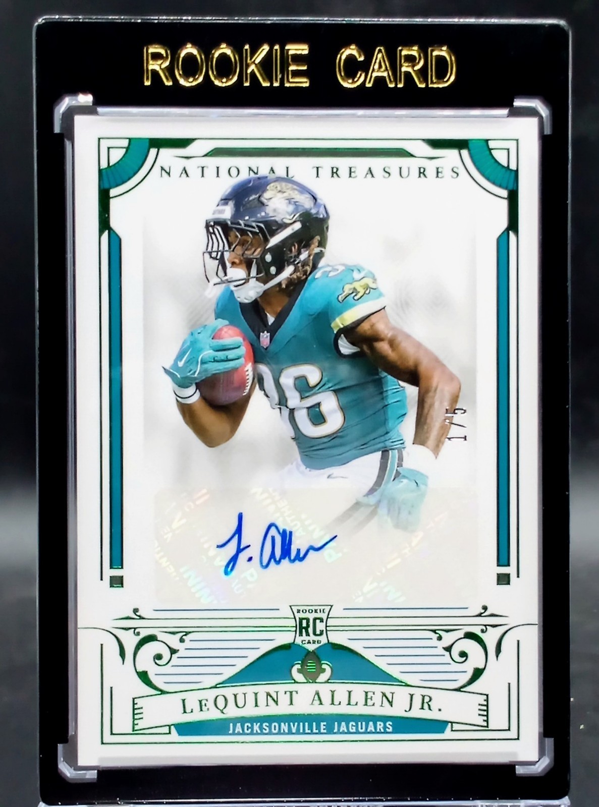 Lequint Allen Jr. #1/5 💎GEM? 2025 Panini National Treasures Emerald RC Auto 