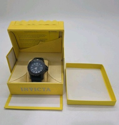 Invicta II Quartz Divers 49mm Watch Stainless Steel Leather Band Model 5644