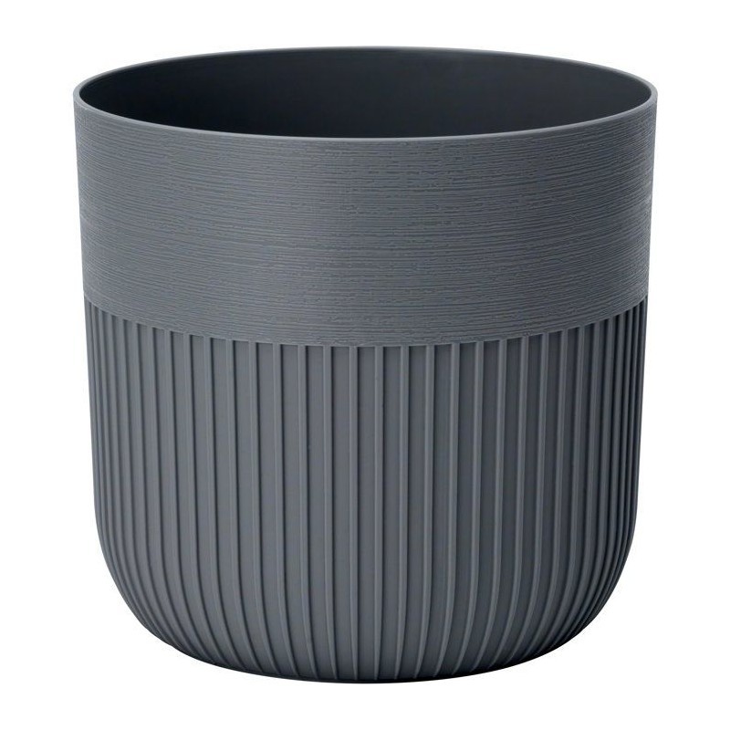 Pot de fleurs rond anthracite 41L GARDEN ID Luca Grande Ø40